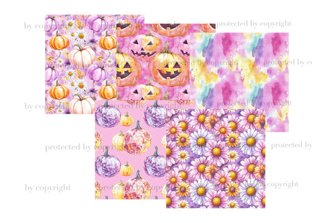 Groovy Halloween Paper | Boho Seamless Pattern Digital Pattern GlamArtZhanna 