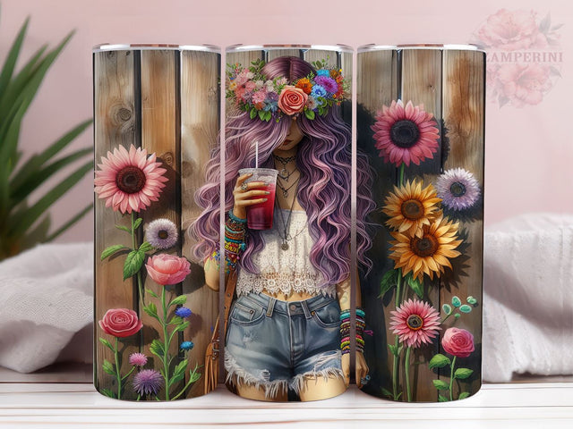 Groovy Hippie 20oz Tumbler Wrap PNG, Groovy Tumbler Png, Straight & Tapered Tumbler Wrap, Instant Digital Download Sublimation Li Zamperini 