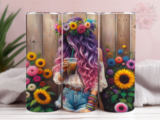 Groovy Hippie 20oz Tumbler Wrap PNG, Groovy Tumbler Png, Straight & Tapered Tumbler Wrap, Instant Digital Download Sublimation Li Zamperini 