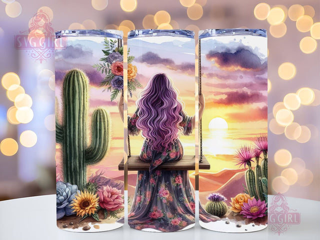 Groovy Hippie 20oz Tumbler Wrap Sublimation Design, Straight Tapered Tumbler Wrap, Hippie Girl Tumbler Png, Instant Digital Download Sublimation SvggirlplusArt 