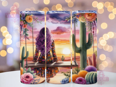 Groovy Hippie 20oz Tumbler Wrap Sublimation Design, Straight Tapered Tumbler Wrap, Hippie Girl Tumbler Png, Instant Digital Download Sublimation SvggirlplusArt 