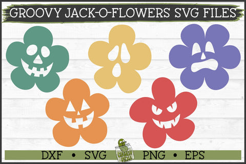 Groovy Jack-O-Flowers SVG Files SVG Crunchy Pickle 