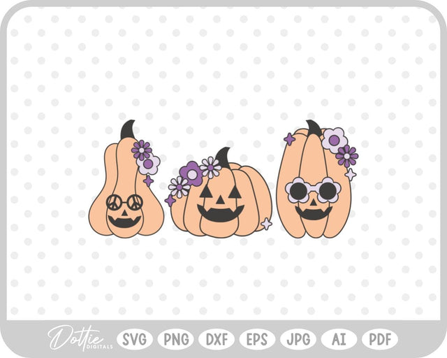 Groovy Pumpkins SVG DottieDigitals 