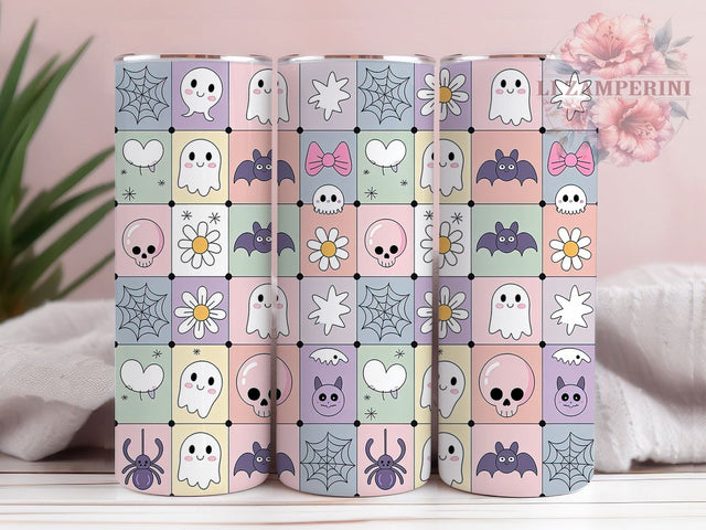 Groovy Retro Ghost Halloween Tumbler, Cute Ghost Png, 20oz Skinny Tumbler, Groovy Ghost Tumbler, Vintage Halloween Png, Sublimation Design Download, Spooky Season Tumbler Sublimation Li Zamperini 