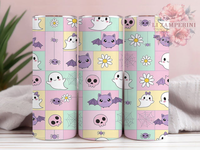 Groovy Retro Ghost Halloween Tumbler, Cute Ghost Png, 20oz Skinny Tumbler, Groovy Ghost Tumbler, Vintage Halloween Png, Sublimation Design Download, Spooky Season Tumbler Sublimation Li Zamperini 