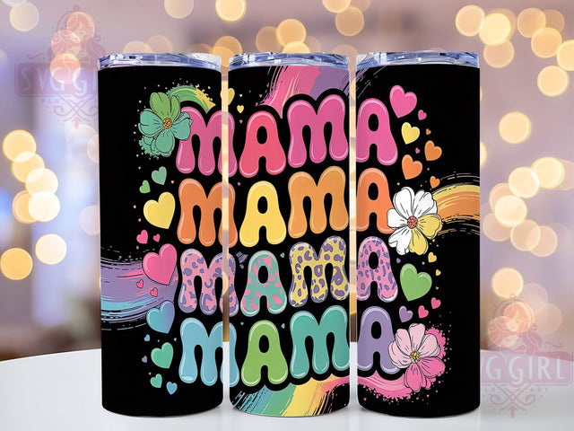 Groovy Retro Vintage Mama Tumbler Wrap, Vintage Mom Tumbler, 20oz Skinny Tumbler, Groovy Mama Wrap, Sublimation Tumbler Design, Mother's Day Tumbler, Hippie Mom Tumbler Sublimation SvggirlplusArt 