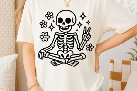 Groovy Skeleton| Funny Halloween Skeleton SVG Cutting Files. SVG CosmosFineArt 