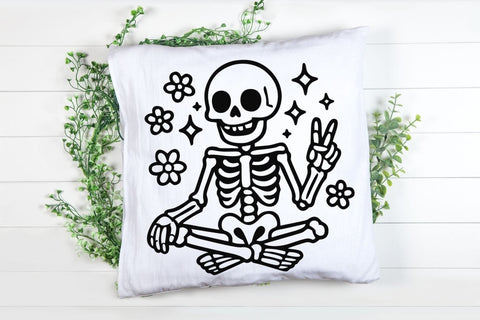 Groovy Skeleton| Funny Halloween Skeleton SVG Cutting Files. SVG CosmosFineArt 