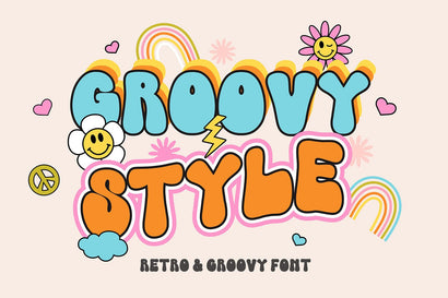 GROOVY STYLE Font Mozarella 