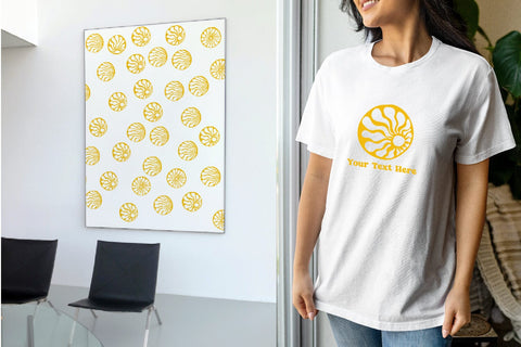 groovy sun round frame. Organic doodle shapes svg SVG dadan_pm 