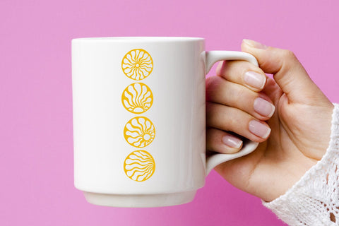 groovy sun round frame. Organic doodle shapes svg SVG dadan_pm 