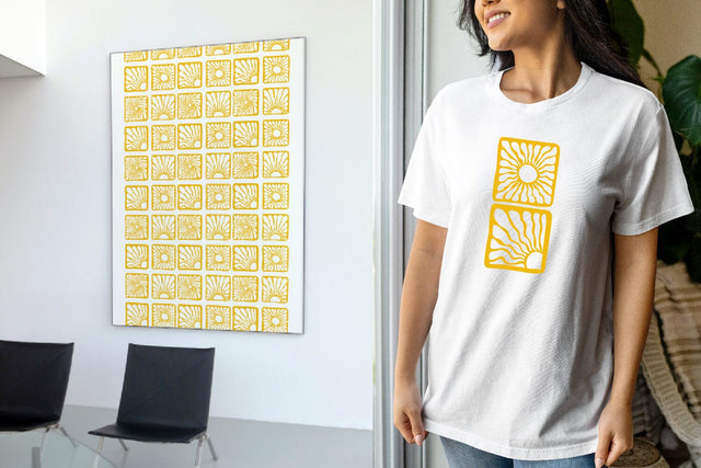 groovy sun round square frame. Organic doodle shapes svg SVG dadan_pm 