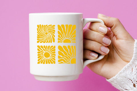 groovy sun round square. Organic doodle shapes svg SVG dadan_pm 