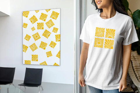 groovy sun round square. Organic doodle shapes svg SVG dadan_pm 