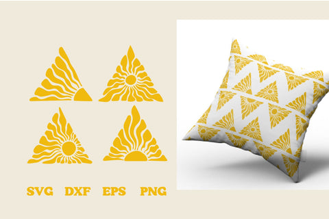 groovy sun round triangle. Organic doodle shapes svg SVG dadan_pm 