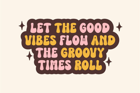 Groovy Vibes - Cute Retro Font Font Masyafi Studio 