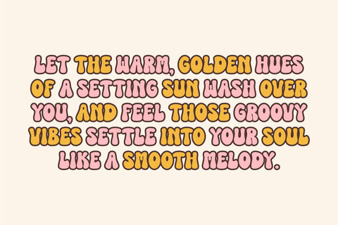 Groovy Vibes - Cute Retro Font Font Masyafi Studio 