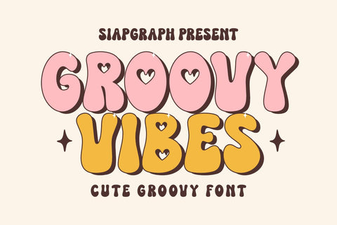 Groovy Vibes - Cute Retro Font Font Masyafi Studio 