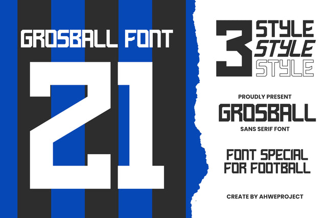 Grosball - Sport Display Font ahweproject 