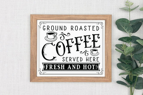 Ground Roasted Coffee | Vintage Coffee Sign SVG File SVG CraftLabSVG 