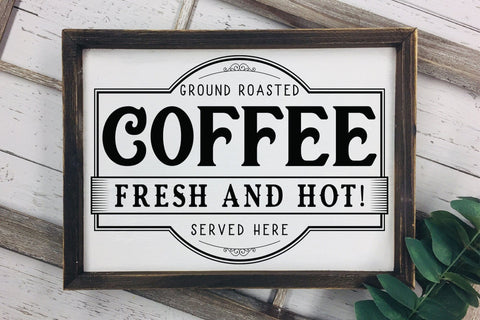Ground Roasted Coffee - Vintage Coffee Sign SVG SVG CraftLabSVG 