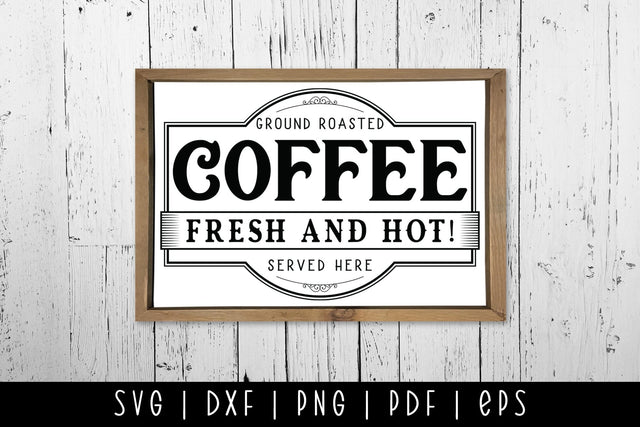 Ground Roasted Coffee - Vintage Coffee Sign SVG SVG CraftLabSVG 