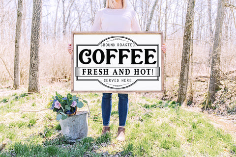 Ground Roasted Coffee - Vintage Coffee Sign SVG SVG CraftLabSVG 