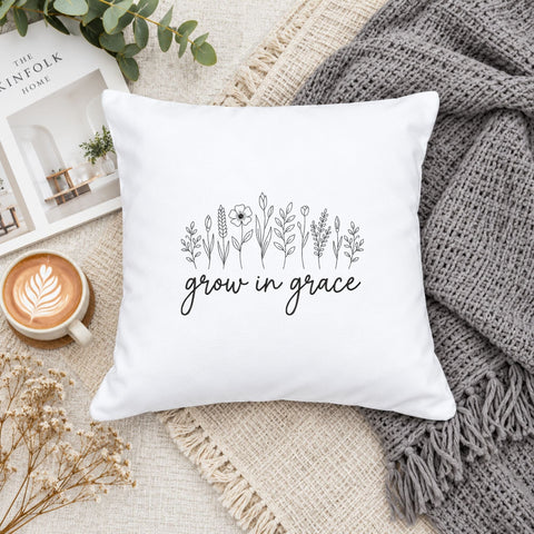 Grow in Grace Embroidery Design – Minimalist Wildflower Christian Faith Floral Machine Embroidery File Embroidery/Applique DESIGNS PatternFeed8 