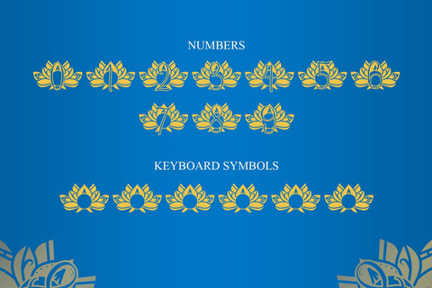 Grow Lotus Mandala Monogram Font Dm Letter Studio 