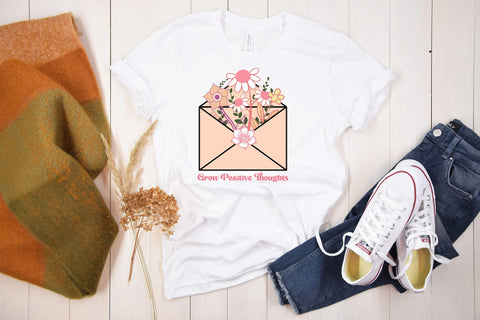 Grow Positive Thoughts, Positive Quote Sublimation Sublimation CraftLabSVG 