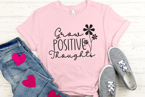 Grow Positive Thoughts - Wildflower SVG Cut File SVG CraftLabSVG 