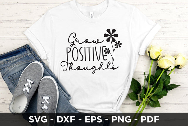 Grow Positive Thoughts - Wildflower SVG Cut File SVG CraftLabSVG 