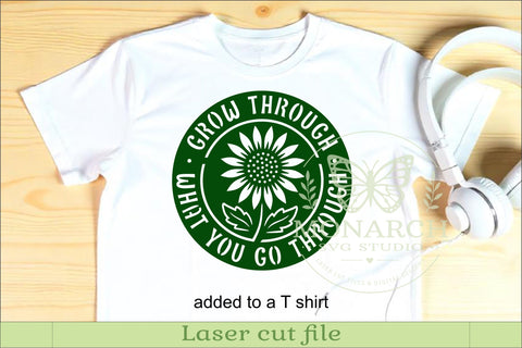 Grow Through What You Go Through SVG | Sunflower Inspiration SVG APInspireddesigns 