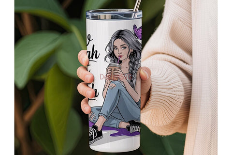 Grow Through What You Go Through Tumbler Sublimation DesignSVG 