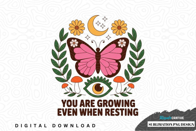 Growing butterfly sublimation png design Sublimation Regulrcrative 