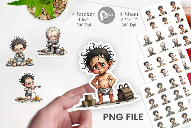 Grumpy Baby Sticker Sublimation artnoy 