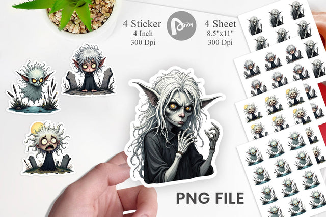 Grumpy Banshee Sticker Sublimation artnoy 