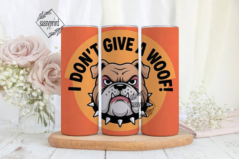 Grumpy Bulldog 20oz Tumbler Wrap Sublimation sassyprint 