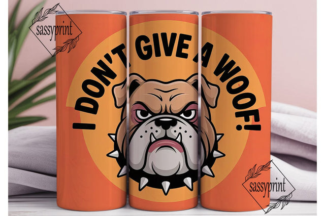 Grumpy Bulldog 20oz Tumbler Wrap Sublimation sassyprint 