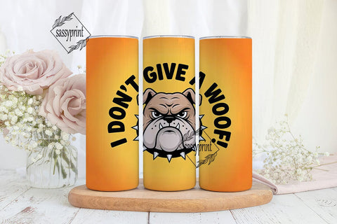 Grumpy Bulldog 20oz Tumbler Wrap Sublimation sassyprint 
