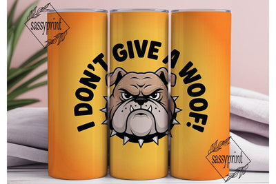 Grumpy Bulldog 20oz Tumbler Wrap Sublimation sassyprint 