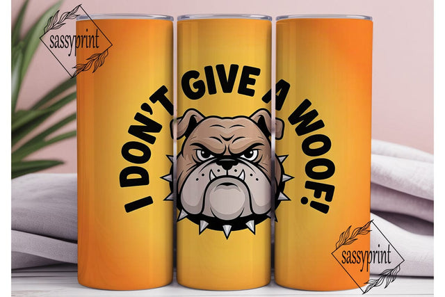 Grumpy Bulldog 20oz Tumbler Wrap Sublimation sassyprint 