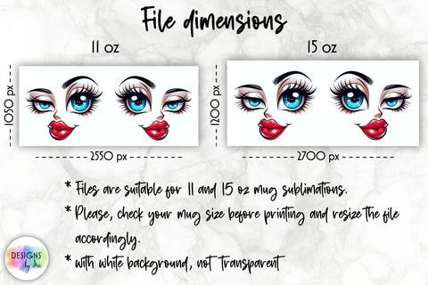 Grumpy Cartoon Face Mug Wrap, 15 oz Mug wrap sublimation Sublimation Designs by Ira 