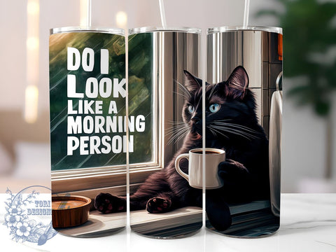 Grumpy Cat 20oz Skinny Tumbler, Cat Lovers Tumbler Png, Straight & Tapered Tumbler Wrap, Instant Digital Download Sublimation ToriDesigns 