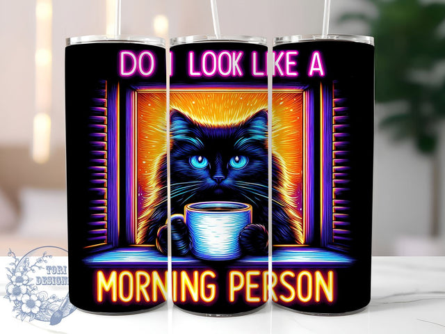 Grumpy Cat 20oz Skinny Tumbler, Funny Cat Tumbler Png, Straight & Tapered Tumbler Wrap, Instant Digital Download Sublimation ToriDesigns 