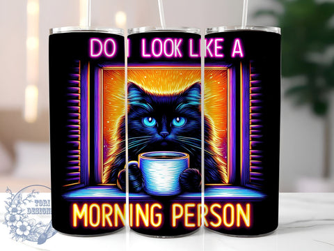 Grumpy Cat 20oz Skinny Tumbler, Funny Cat Tumbler Png, Straight & Tapered Tumbler Wrap, Instant Digital Download Sublimation ToriDesigns 