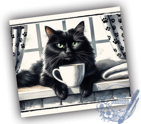 Grumpy Cat 20oz Skinny Tumbler, Funny Cat Tumbler Png, Straight & Tapered Tumbler Wrap, Instant Digital Download Sublimation ToriDesigns 