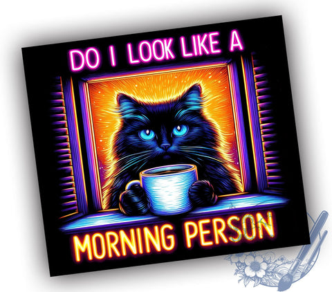 Grumpy Cat 20oz Skinny Tumbler, Funny Cat Tumbler Png, Straight & Tapered Tumbler Wrap, Instant Digital Download Sublimation ToriDesigns 