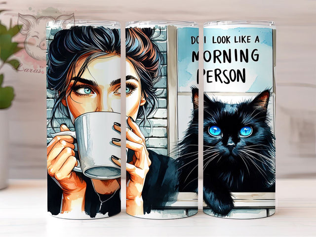 Grumpy Cat 20oz Tumbler Png, Straight & Tapered Tumbler Png, Funny Cat Tumbler Png, Digital Download PNG Sublimation Lara' s Designs 