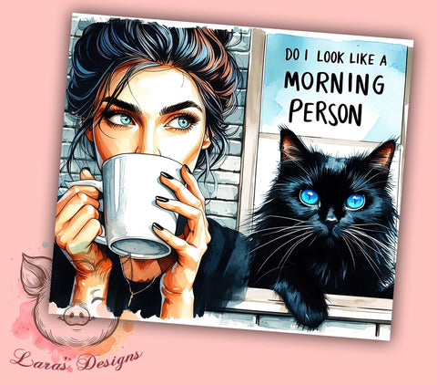 Grumpy Cat 20oz Tumbler Png, Straight & Tapered Tumbler Png, Funny Cat Tumbler Png, Digital Download PNG Sublimation Lara' s Designs 